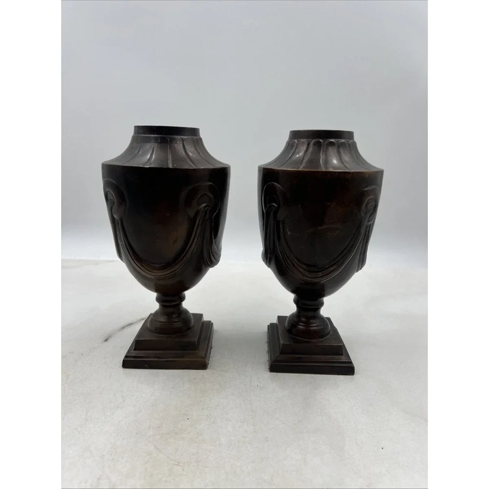 Vintage Bronze Urn Ancient Bronze Amphora Made In India 8